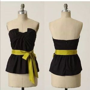 Anthropologie odille Black strapless top - 2